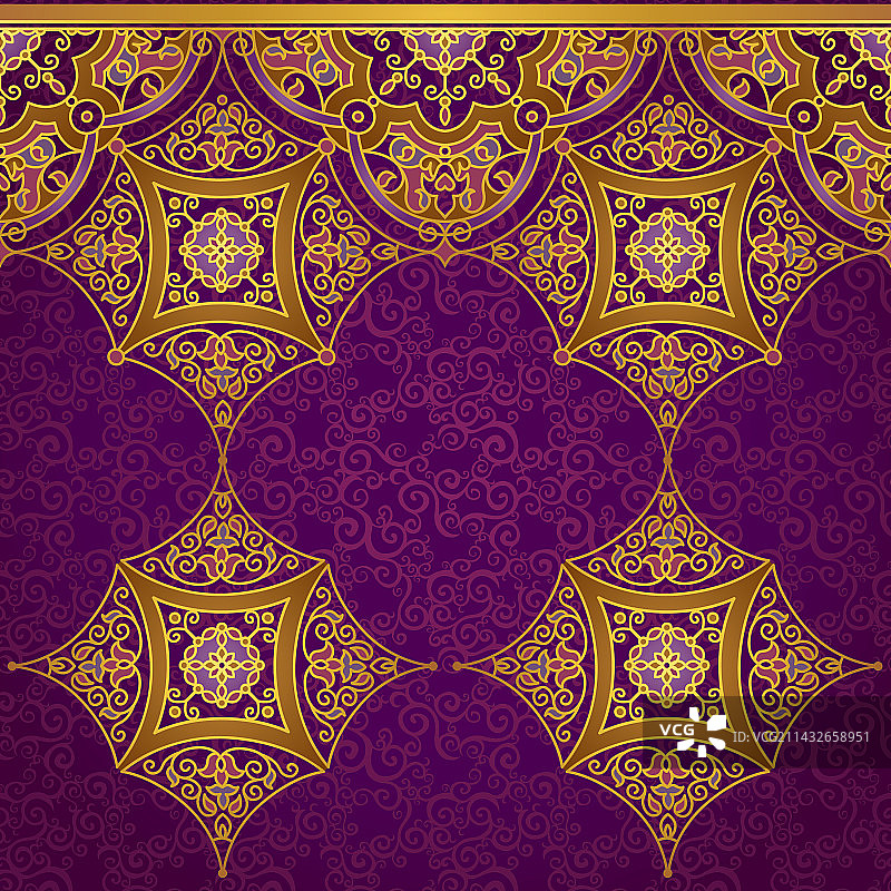 东方风格的华丽无缝边框图片素材