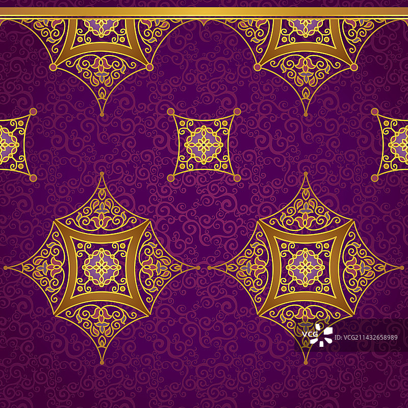 东方风格的华丽无缝边框图片素材