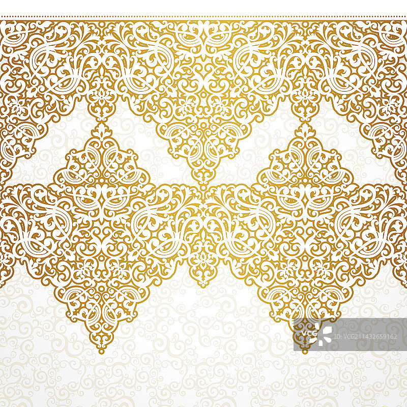 维多利亚风格的华丽无缝边框图片素材