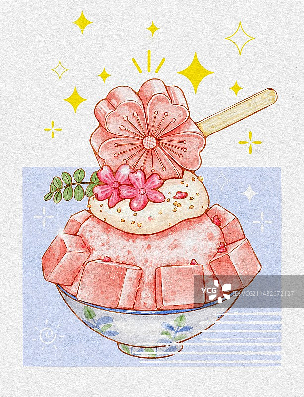 樱花刨冰图片素材