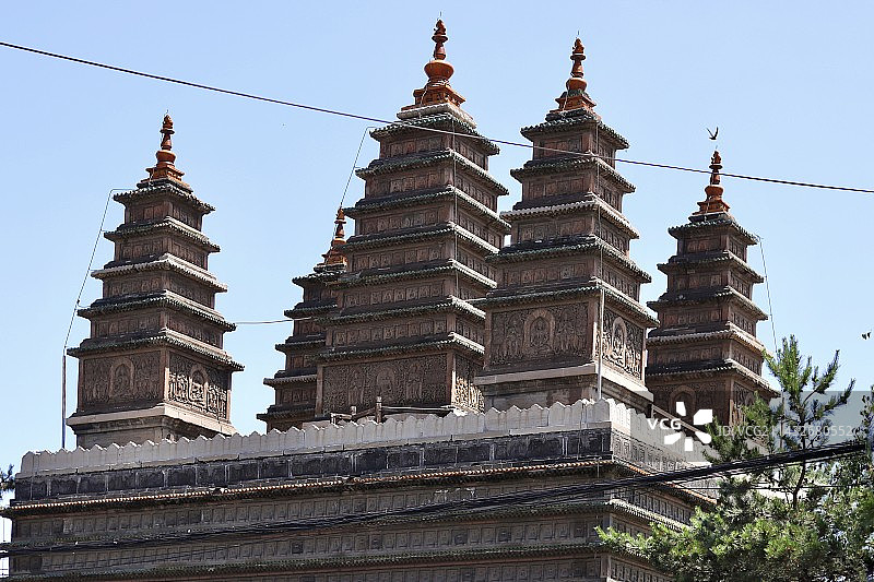 内蒙古呼和浩特市五塔寺特写图片素材