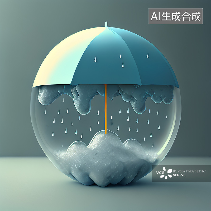 【AI数字艺术】天气预报气候变化2D卡通图标图片素材