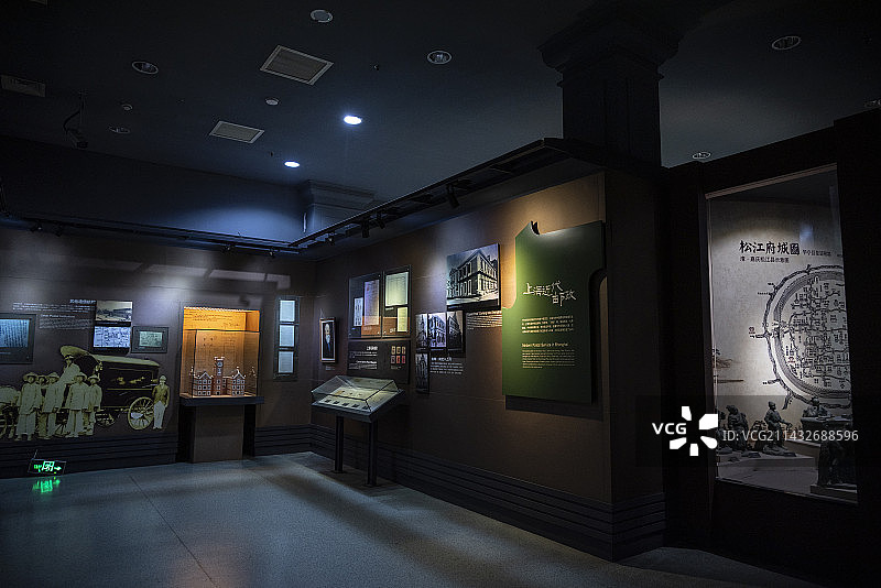 上海邮政博物馆内部展览图片素材