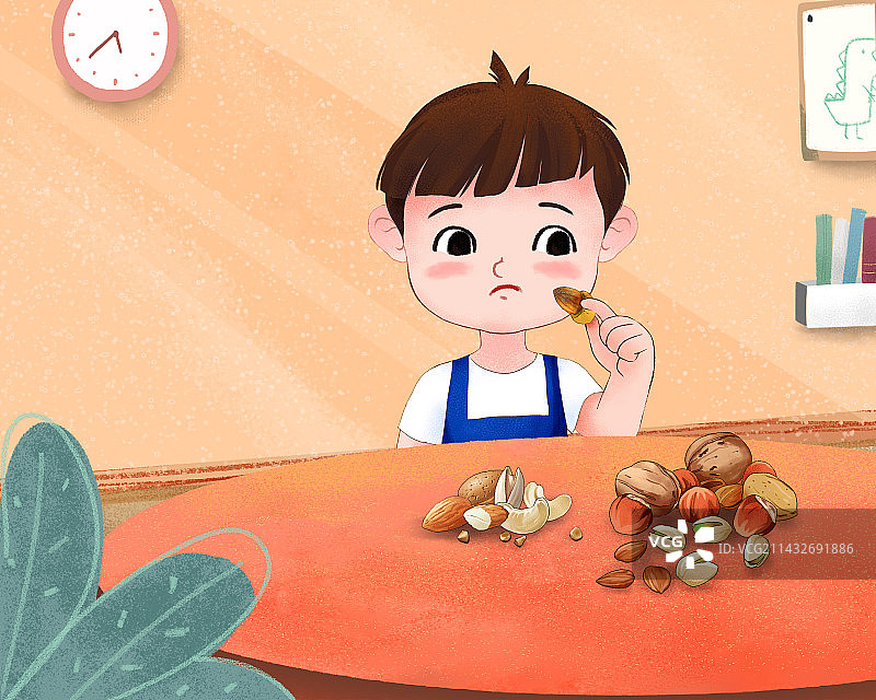 儿童健康教育-不能吃发霉的坚果图片素材