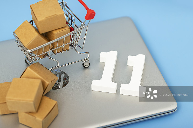 纸箱快递创意网络购物节背景图片素材