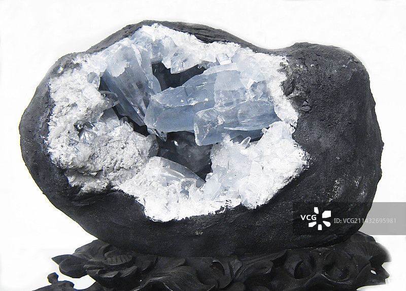 山东临沂平邑县天宇自然博物馆馆藏展品——天青石图片素材