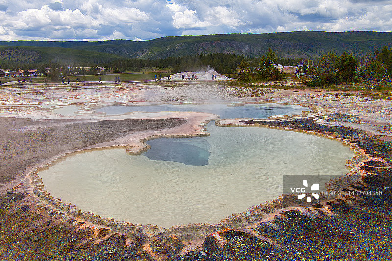 黄石国家公园-双子泉Doublet Pool图片素材