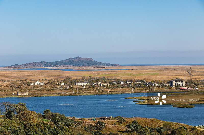防川国家风景区远望日本海图片素材