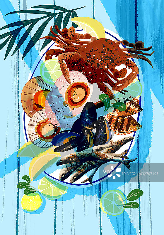 烹饪，食物，健康，地中海食物，螃蟹，海鲜，贻贝图片素材