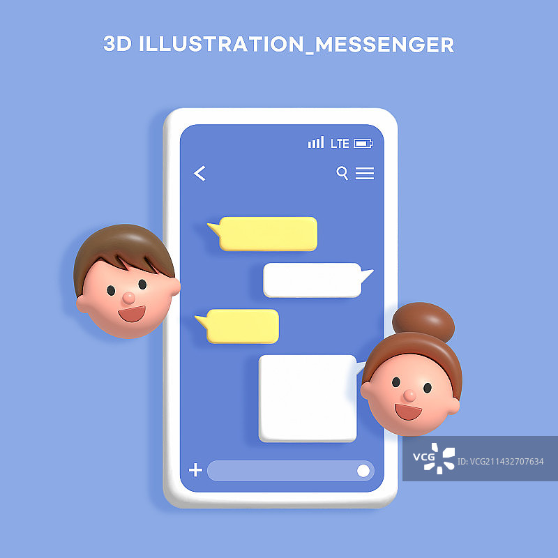 面部、3D、角色、聊天、情侣图片素材