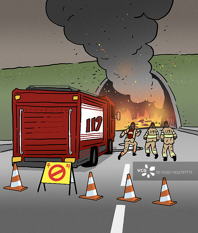 事故救援插画图片素材