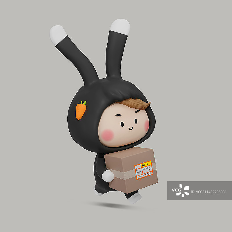 3D兔年新年吉祥物图片素材