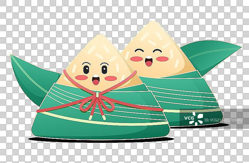 端午节两个粽子可爱元素图片素材