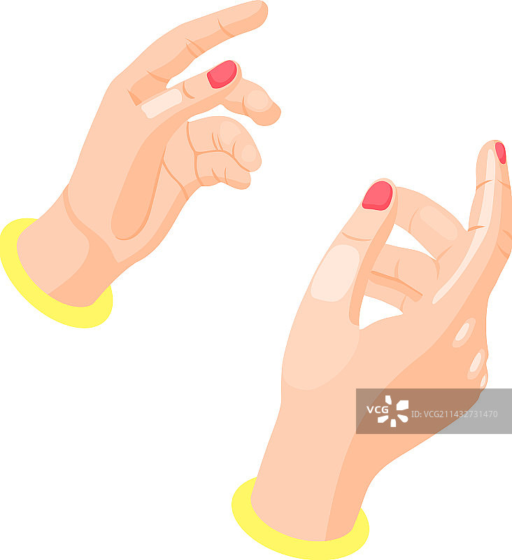 2.5D女人的手图片素材