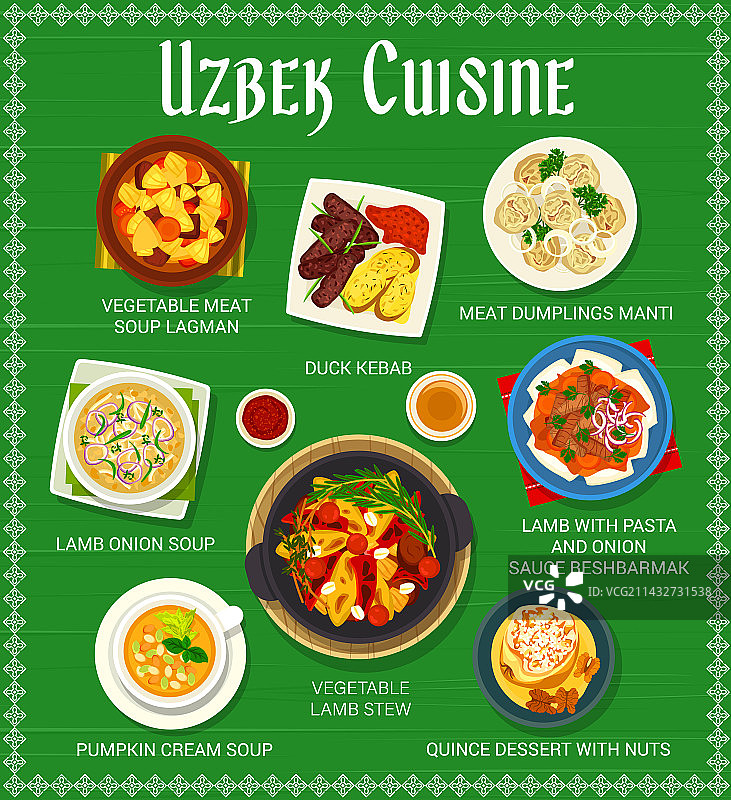 乌兹别克美食菜单：民族特色食品图片素材