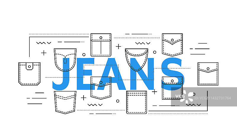 牛仔裤、夹克口袋图片素材