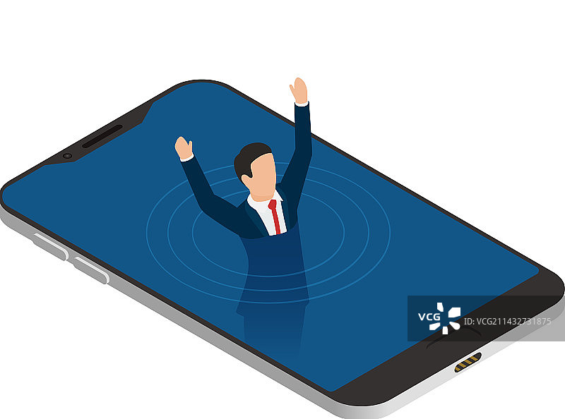 沉迷电子产品概念图片素材