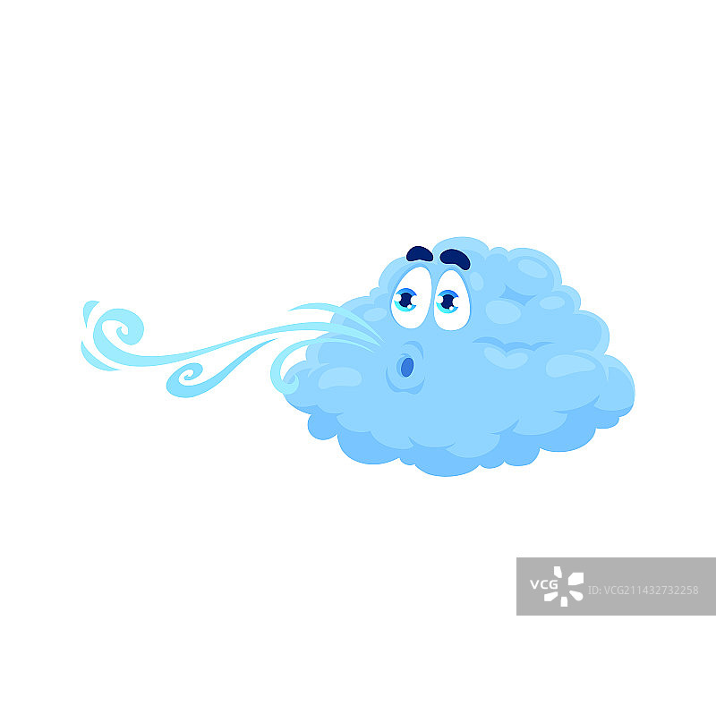 卡通风淘气云朵天气角色图片素材