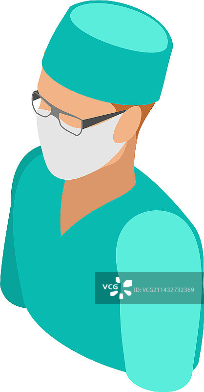 医生2.5D插画图片素材