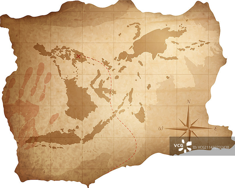 逼真海盗地图图片素材