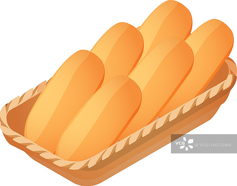 2.5D面包图标图片素材