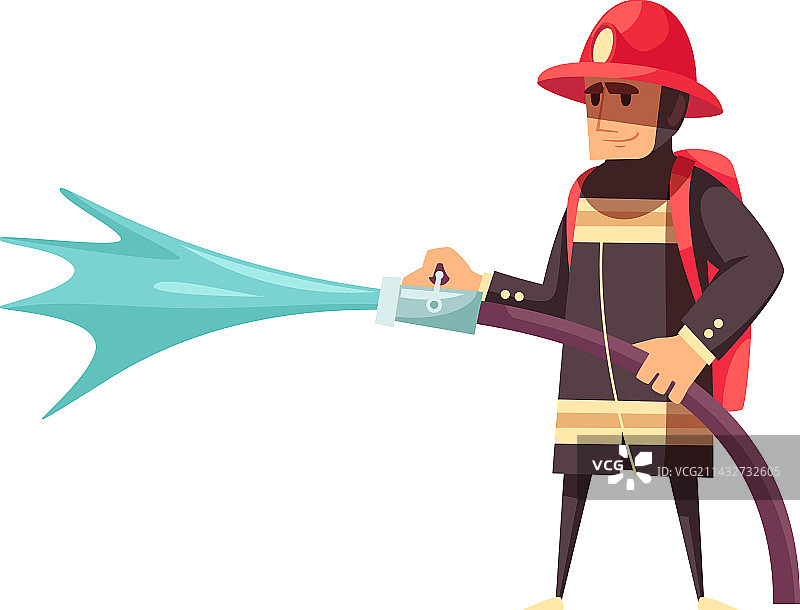 扁平风格消防员图片素材