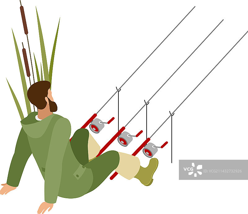 2.5D渔夫图片素材