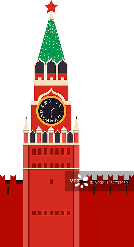克里姆林宫扁平设计图片素材