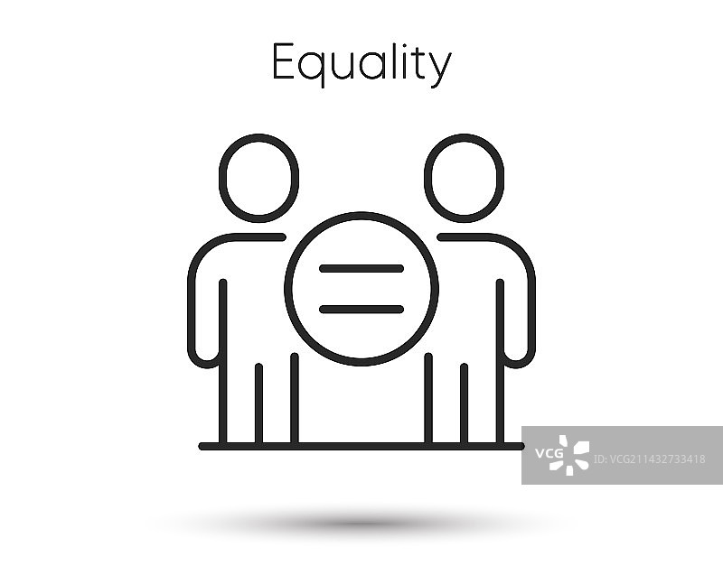 伦理直线图标：性别平等标志图片素材