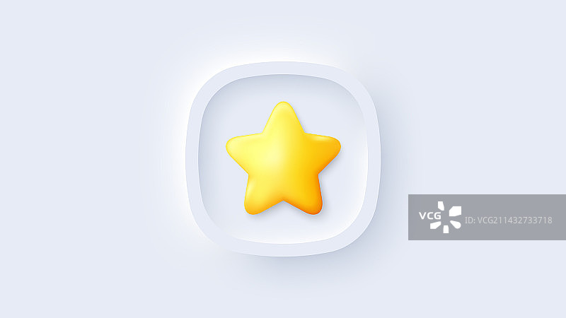 黄色星星3D图标反馈客户评价图片素材