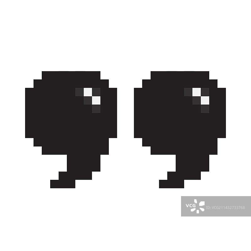 像素风引号图标讨论新闻图片素材