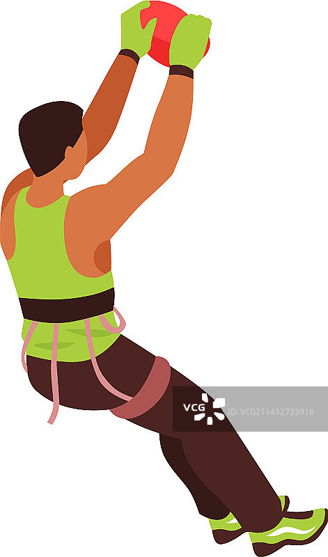 2.5D攀岩者图片素材