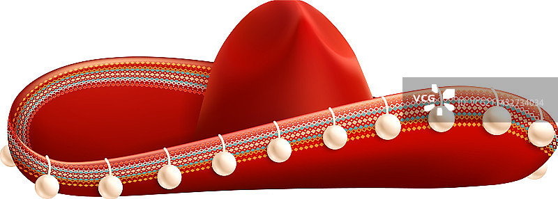 逼真墨西哥帽图片素材