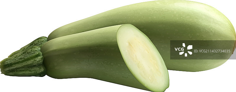 写实风格西葫芦图片素材