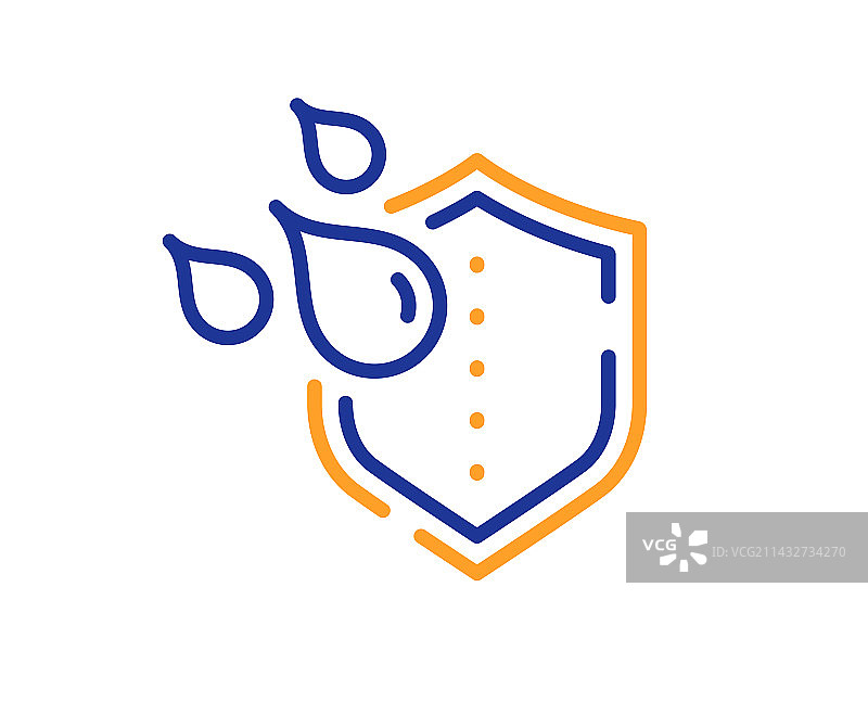 防水线性图标防水标志图片素材