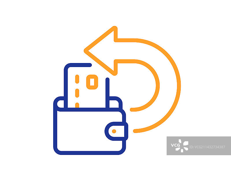 现金返还线性图标信用卡支付符号图片素材