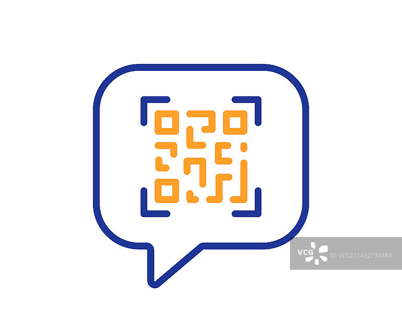 QR码扫描条形码线条图标图片素材