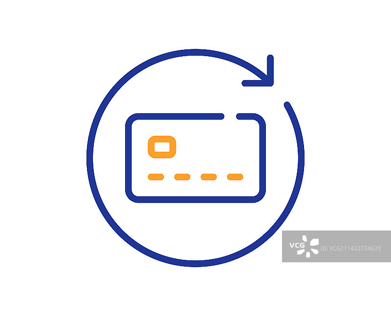 续费卡线性图标非现金支付标志图片素材