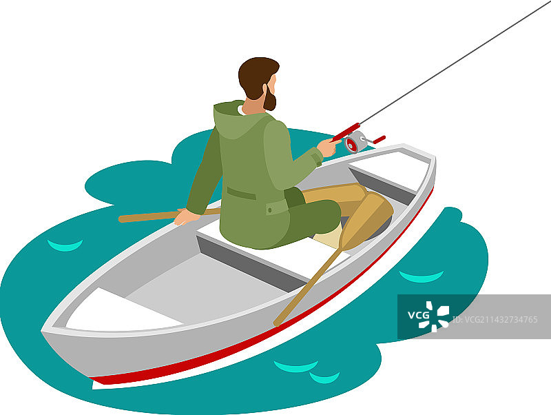 2.5D渔夫图片素材