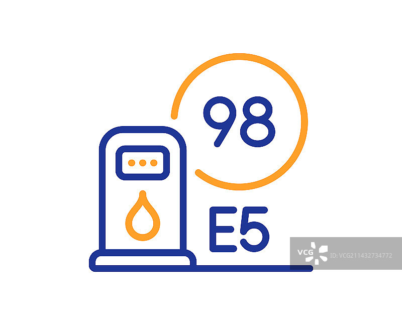 加油站线性图标图片素材