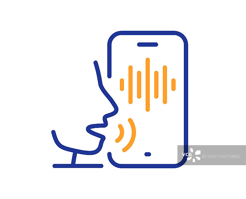 语音邮件线性图标电话录音符号图片素材