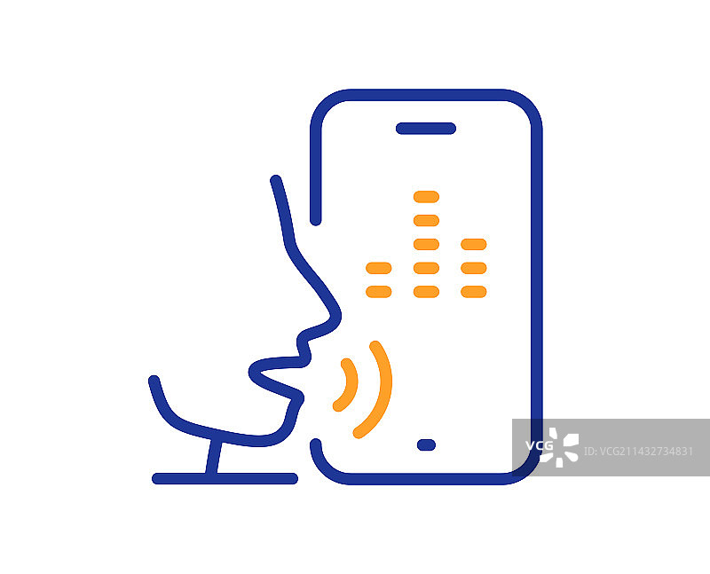 语音邮件线性图标电话录音符号图片素材