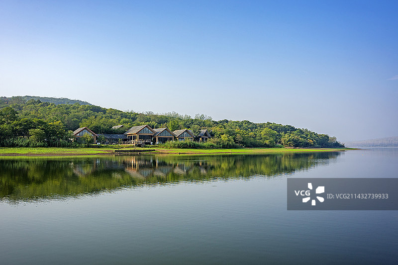 江苏盱眙 天泉湖 湖光山色图片素材