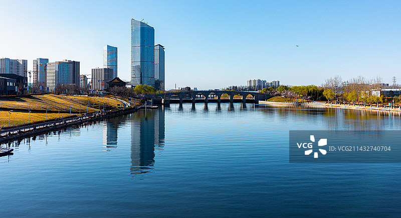 京杭大运河北起点——北京通州首都副中心商务区图片素材