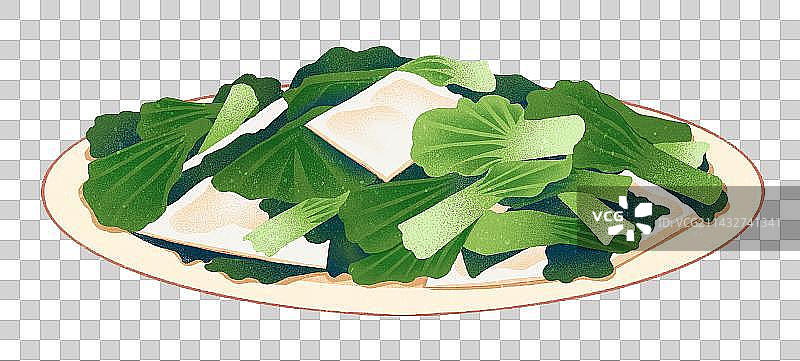 二十四节气之芒种美食莙荙菜插画图片素材