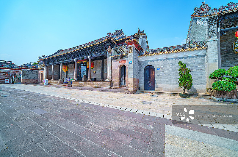 广州番禺沙湾古镇留耕堂传统中式古建筑图片素材