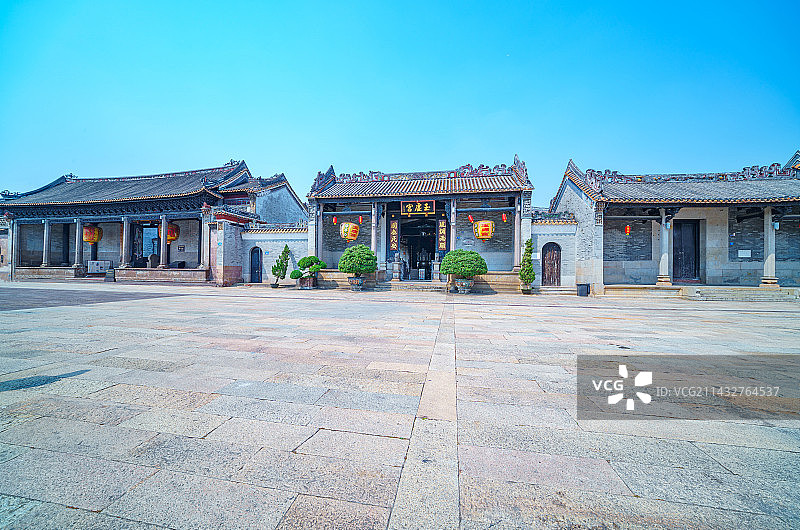 广州番禺沙湾古镇留耕堂传统中式古建筑图片素材