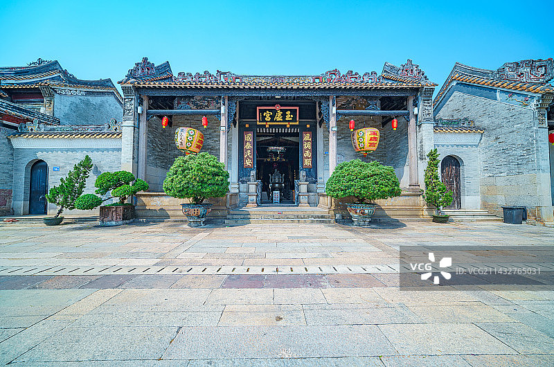 广州番禺沙湾古镇玉虚宫传统中式古建筑图片素材