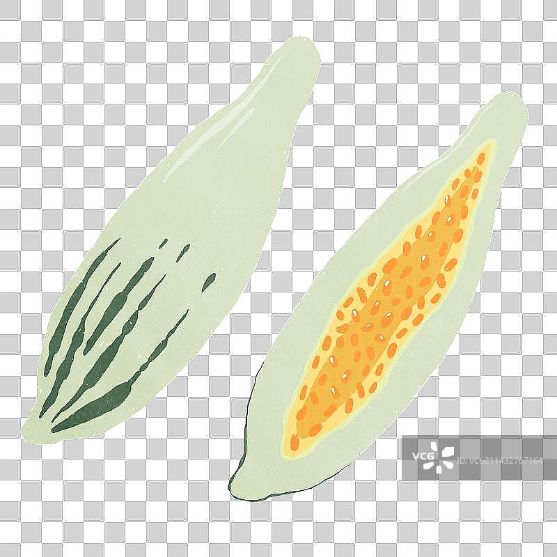 手绘羊角蜜图片素材