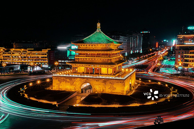 西安钟楼图片素材